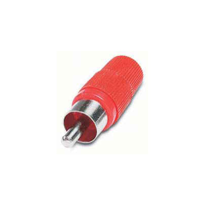 Ficha RCA Macho Plastico - Vermelha (imagem para) Ficha RCA Macho Plastico - Vermelha