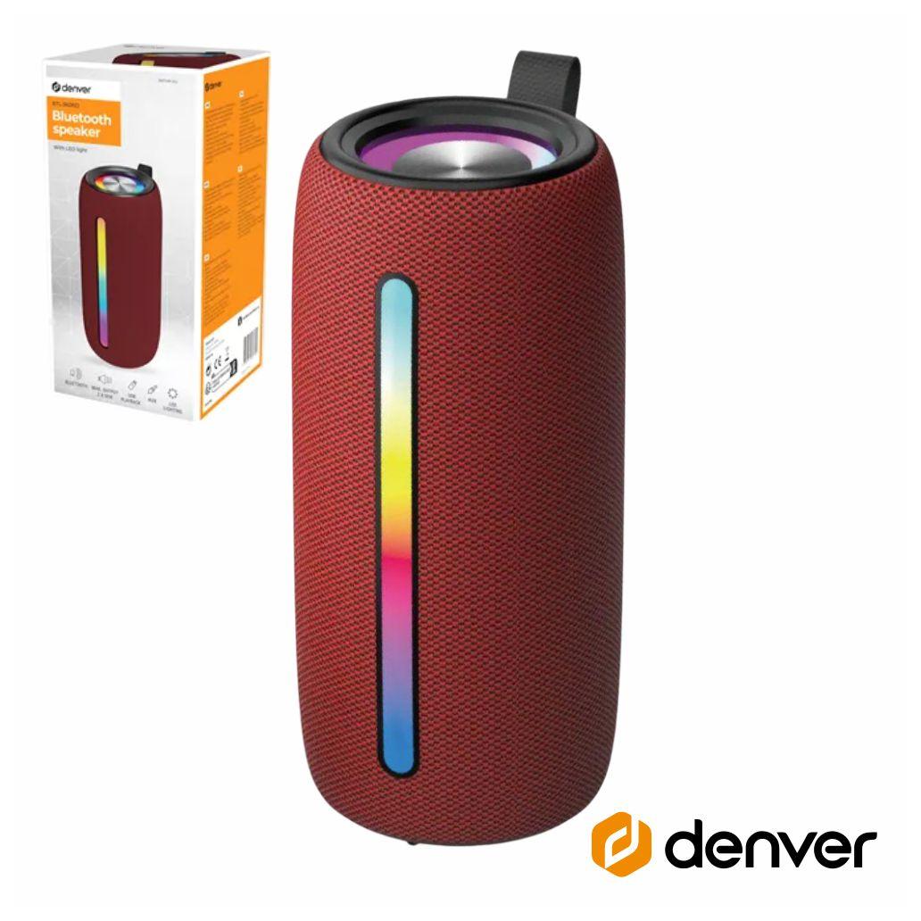 Coluna Bluetooth Portátil RGB TWS/BAT/SD/MP3/USB DENVER (imagem para) Coluna Bluetooth Portátil RGB TWS/BAT/SD/MP3/USB DENVER