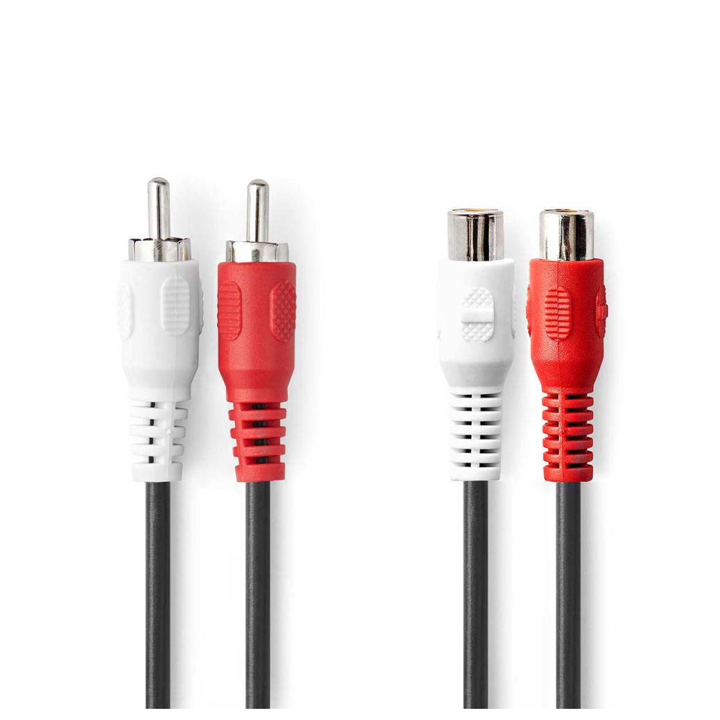 Cabo 2-Rca Macho / 2-Rca Fêmea 10m (imagem para) Cabo 2-Rca Macho / 2-Rca Fêmea 10m