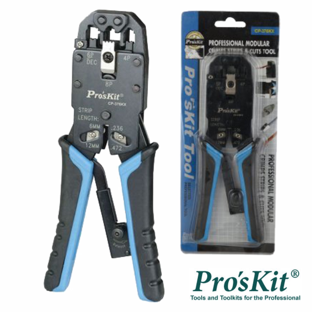 ALICATE DE CRAVAR RJ45/RJ11/RJ12/RJ22 PROSKIT (imagem para) ALICATE DE CRAVAR RJ45/RJ11/RJ12/RJ22 PROSKIT