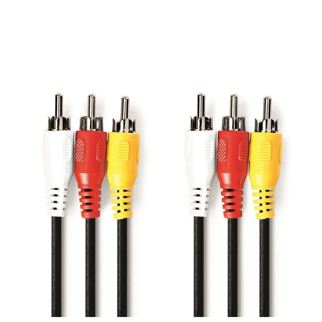 Cabo 3-RCA Macho / 3-RCA Macho 1.5m (imagem para) Cabo 3-RCA Macho / 3-RCA Macho 1.5m