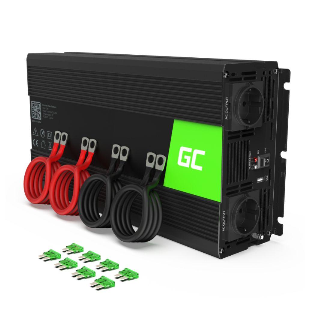 Conversor 12V-230V 3000W Onda Pura GREEN CELL (imagem para) Conversor 12V-230V 3000W Onda Pura GREEN CELL