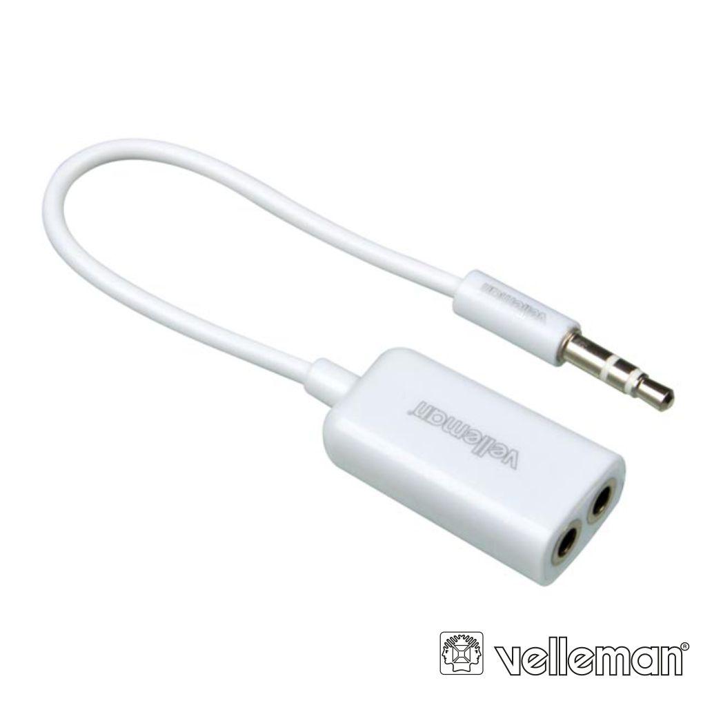 Cabo Adaptador Jack 3.5mm Macho 3P P/ 2 Jack 3.5mm Fêmea (imagem para) Cabo Adaptador Jack 3.5mm Macho 3P P/ 2 Jack 3.5mm Fêmea