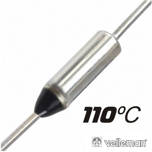 FUSÍVEL TÉRMICO 110ºC 250V VELLEMAN (imagem para) FUSÍVEL TÉRMICO 110ºC 250V VELLEMAN